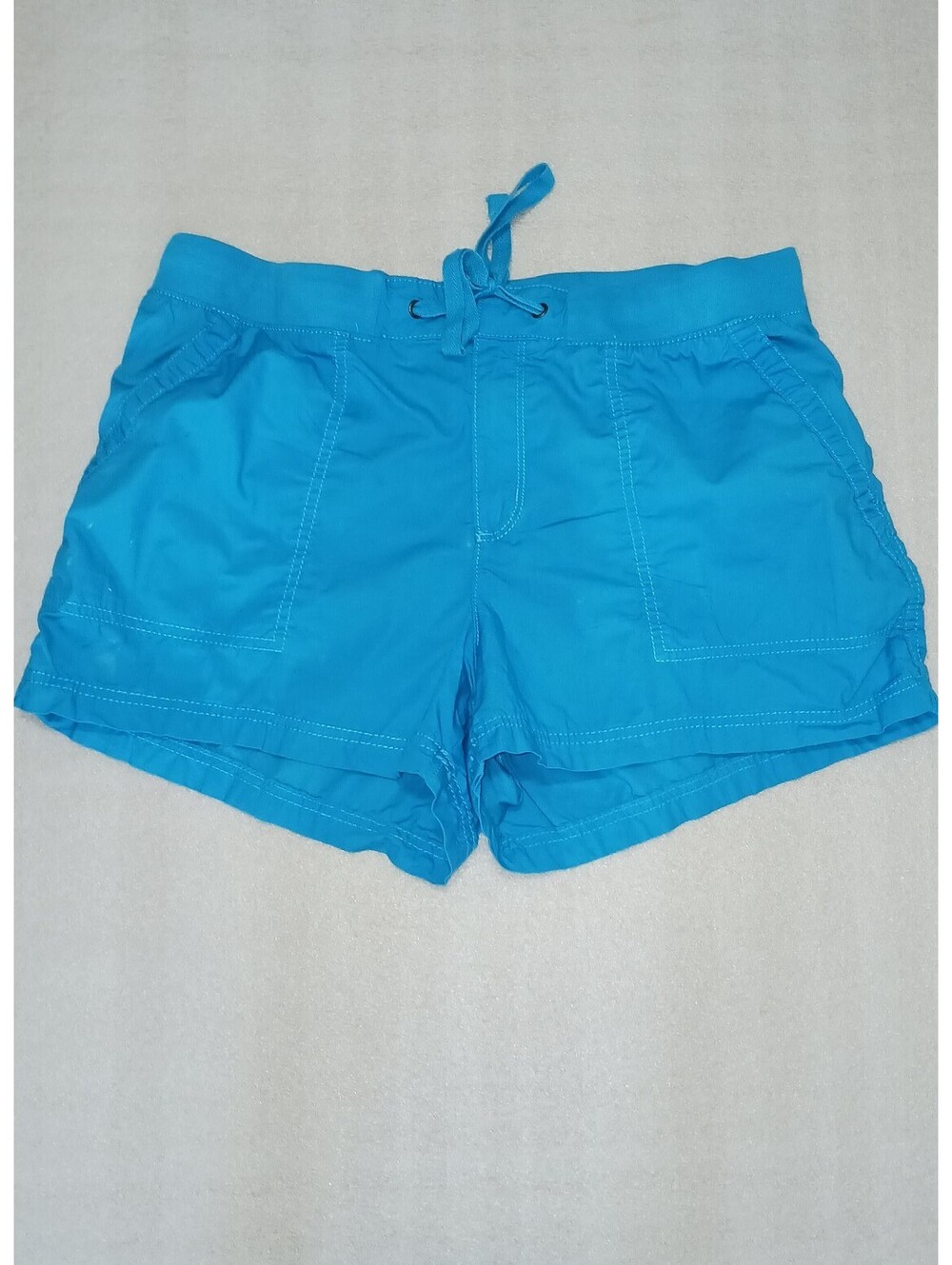 ST John Bay Women's Aqua Blue Pull-ups Shorts w/ drawstring  sz 14